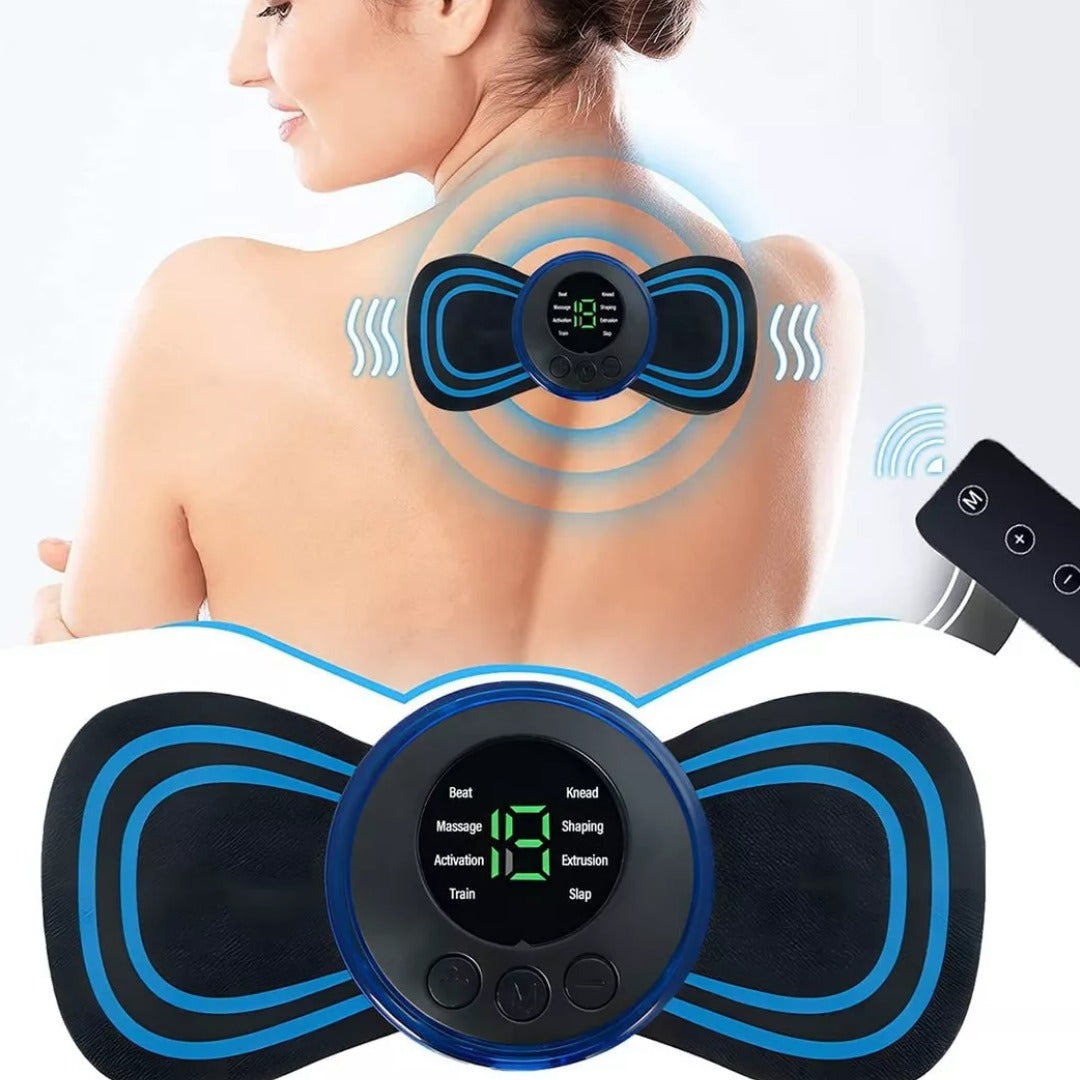 Mini Masajeador Eléctrico EMS con 15 Modos y 10 Intensidades