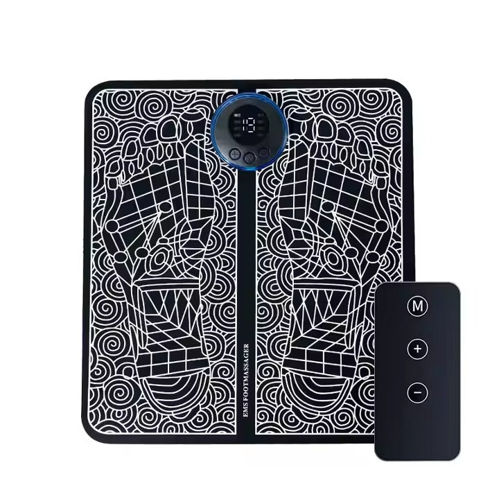 Masajeador de Pies Eléctrico EMS con 8 Modos y Control Remoto