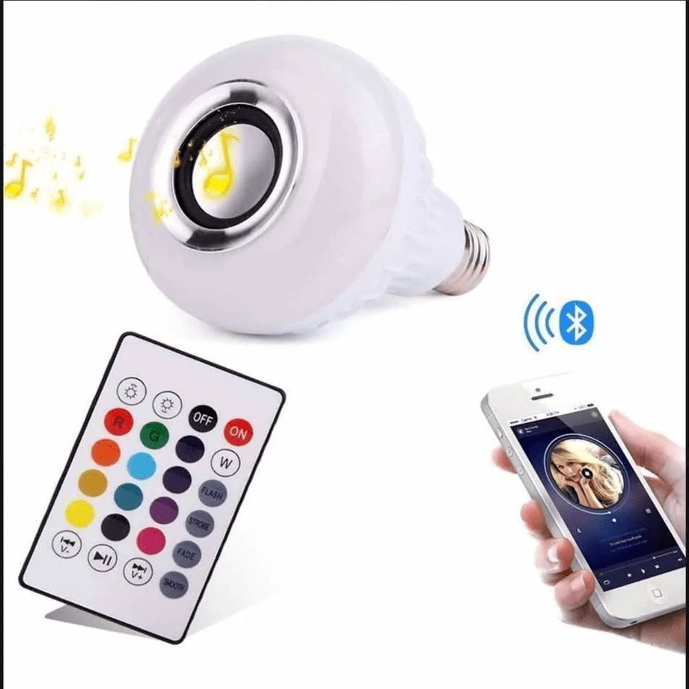 Bombillo LED RGB con Parlante Bluetooth Integrado